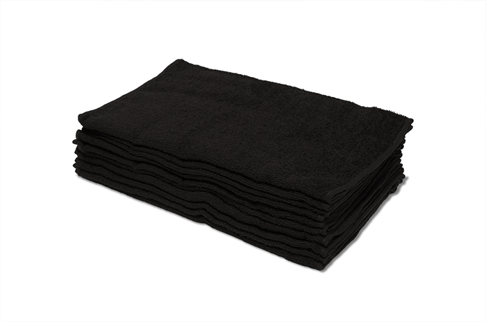 業務用タオル 薄手 200匁 ブラック 黒タオル 安い 施術用タオル 100枚