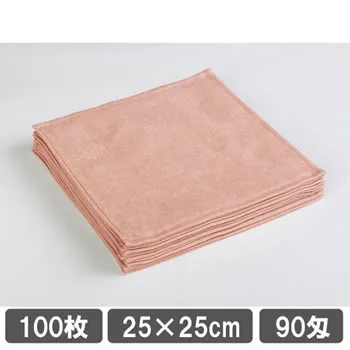 【激安まとめ買い】業務用ハンドタオル 100枚 ピンク 無地｜施術・おしぼり用 綿100％ サロンタオル